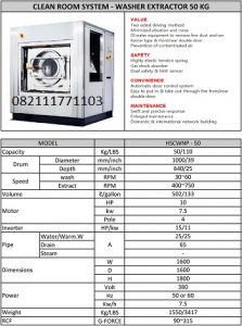 PAROS NEW PURE CLEAN ROOM SYSTEM WASHER EXTRACTOR 50KG