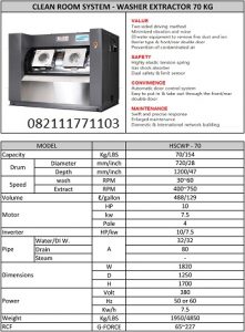 PAROS PURE CLEAN ROOM SYSTEM WASHER EXTRACTOR 70KG