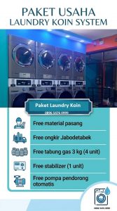 paket usaha laundry koin system